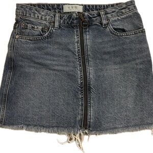 Free People We the Free Blue Denim Mini Skirt
